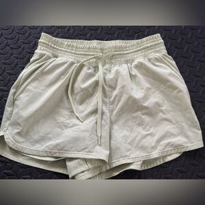 YPB Light Green Elastic Waist Shorts